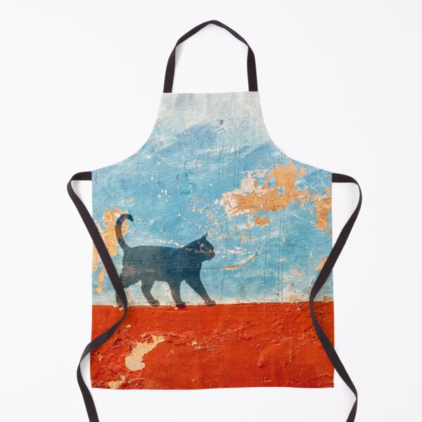 Item preview, Black cat walking on a wall designed and sold by Delphimages Art.