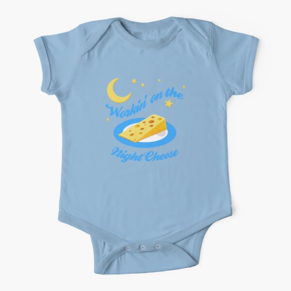 Night Cheese Short Sleeve Baby One-Piece