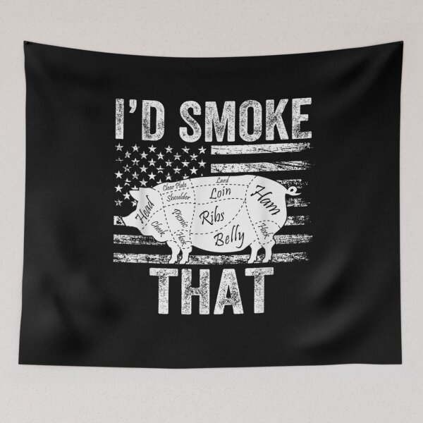 Item preview, I'd Smoke That Bbq Smoker Father Barbecue Grilling Usa Flag  designed and sold by maizreo.