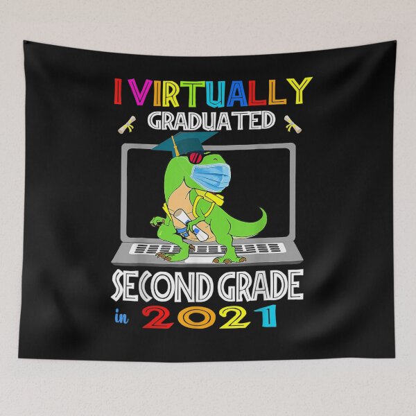 Item preview, I Virtually Graduated 2nd Grade Graduation Virtual T Rex  designed and sold by maizreo.