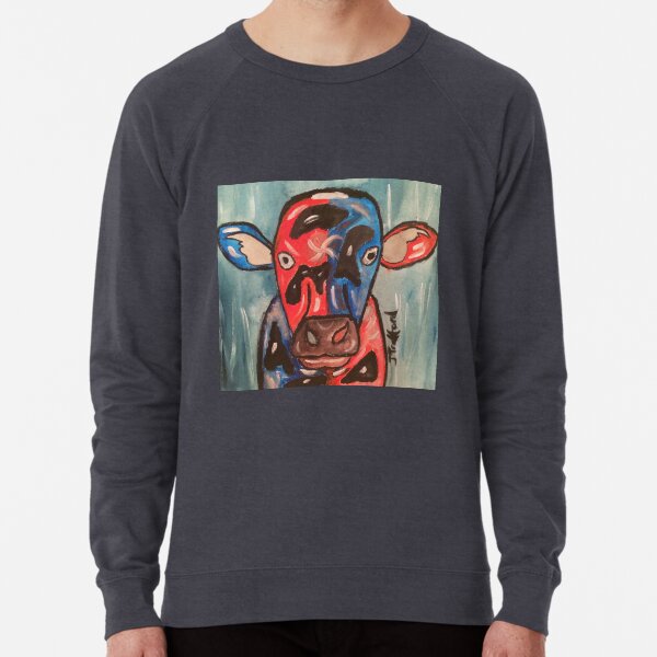 A cow that been on the wrong sort of grass Lightweight Sweatshirt