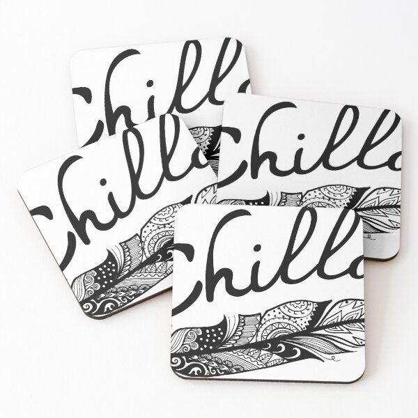 Item preview, Mandala feather with typographic chillax designed and sold by Somjaijaithieng.