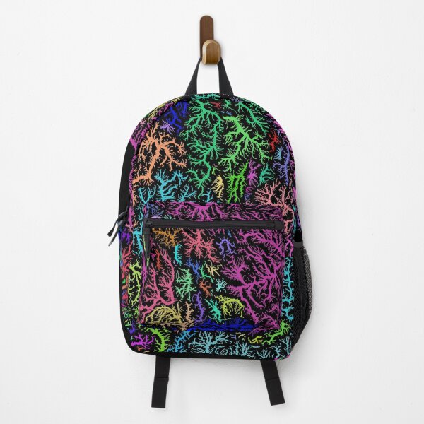 Item preview, Mexico River Basin Map in Rainbow Colours with Black Background designed and sold by GrasshopperGeo.