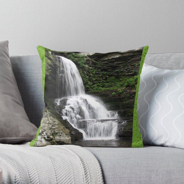 Misty Waterfall ~ Springtime Fresh Throw Pillow
