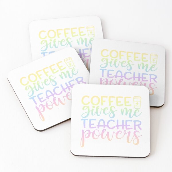 Item preview, Coffee gives me teacher powers - funny teacher quote/gift  designed and sold by PickaSticka.