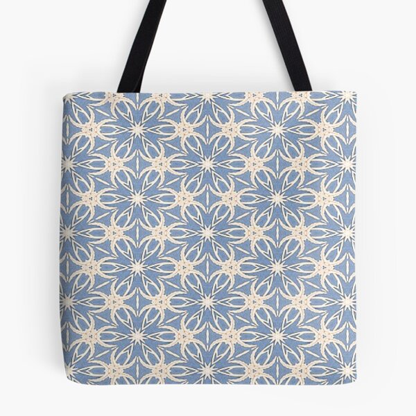 Item preview, Moroccan Tile Washed Out Denim Flower Doodles designed and sold by OByD.