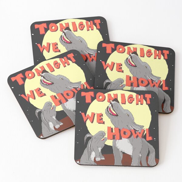 Item preview, Tonight We Howl wolf and rabbit howling at the moon designed and sold by davidscohen.