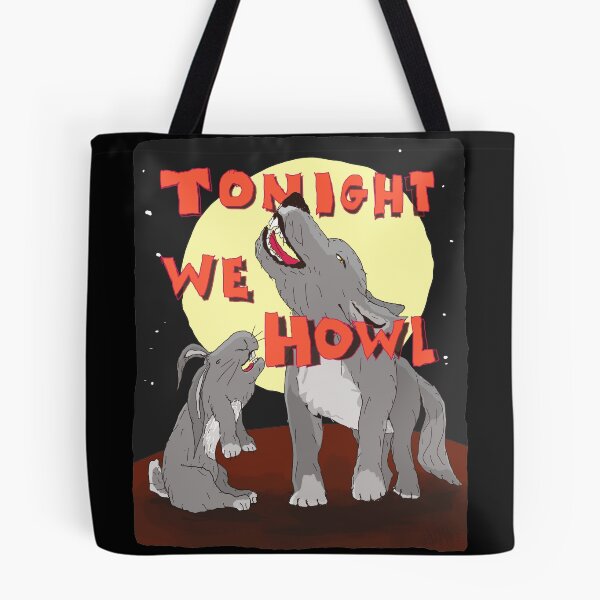Item preview, Tonight We Howl wolf and rabbit howling at the moon designed and sold by davidscohen.