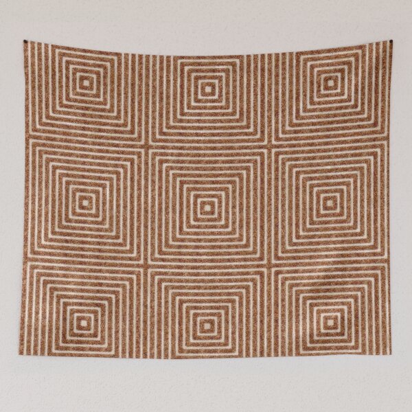 Item preview, Tribal Lozenges Pattern with Faux Raffia Details designed and sold by Octavia Soldani.