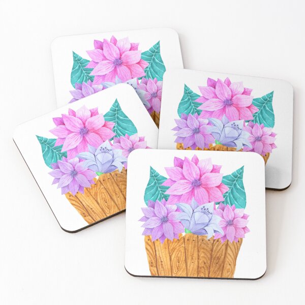 Item preview, Colorful watercolor flower basket designed and sold by gabmenfer.