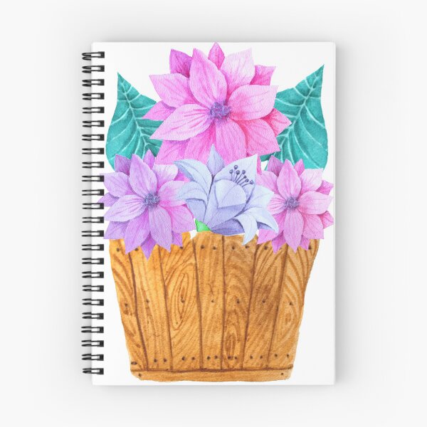 Item preview, Colorful watercolor flower basket designed and sold by gabmenfer.