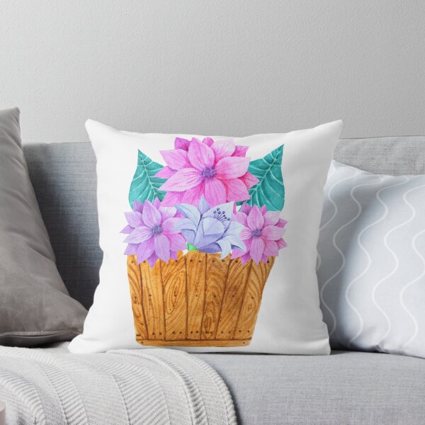 Item preview, Colorful watercolor flower basket designed and sold by gabmenfer.