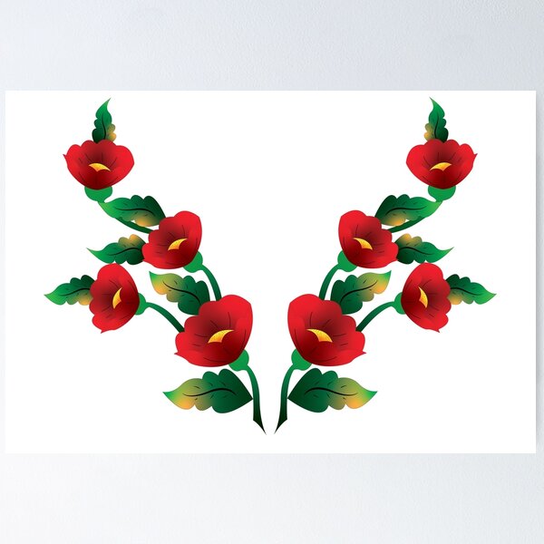 Item preview, Two Bunch of Bright Red Flowers designed and sold by AIGdesign.