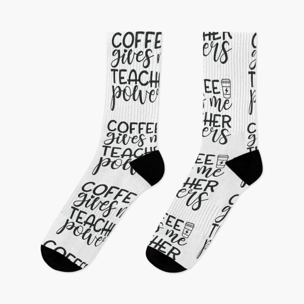 Item preview, Coffee gives me teacher powers - funny teacher quote/gift (black) designed and sold by PickaSticka.