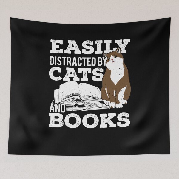 Item preview, Easily Distracted By Cats And Books designed and sold by Marcid95.