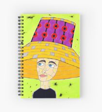 1960's Flowere Pot Hat Spiral Notebook