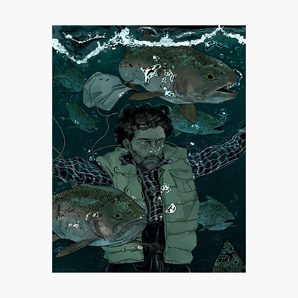 Wade into the quiet of the stream Photographic Print
