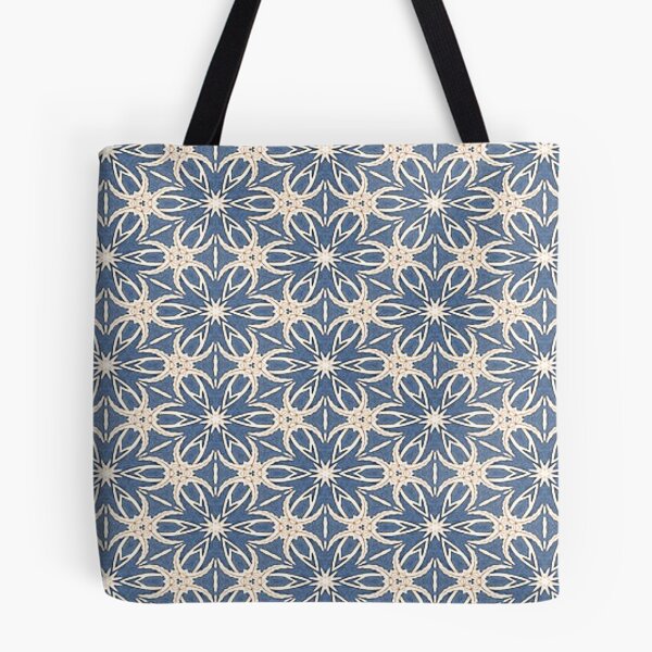 Item preview, Moroccan Tile Denim Flower Doodles designed and sold by OByD.