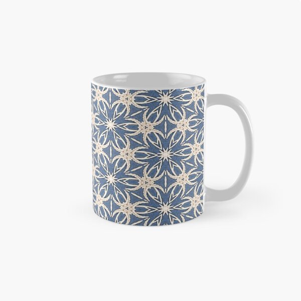 Item preview, Moroccan Tile Denim Flower Doodles designed and sold by OByD.