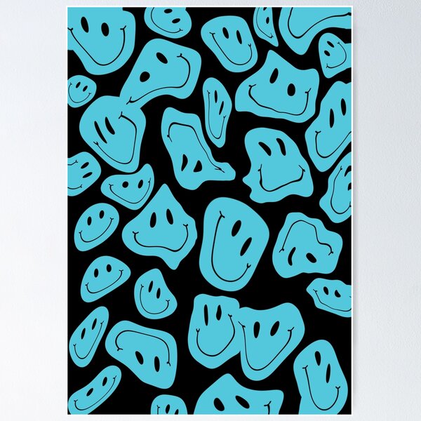 Item preview, Blue Drippy Melting Smiley designed and sold by Art by Amanda.