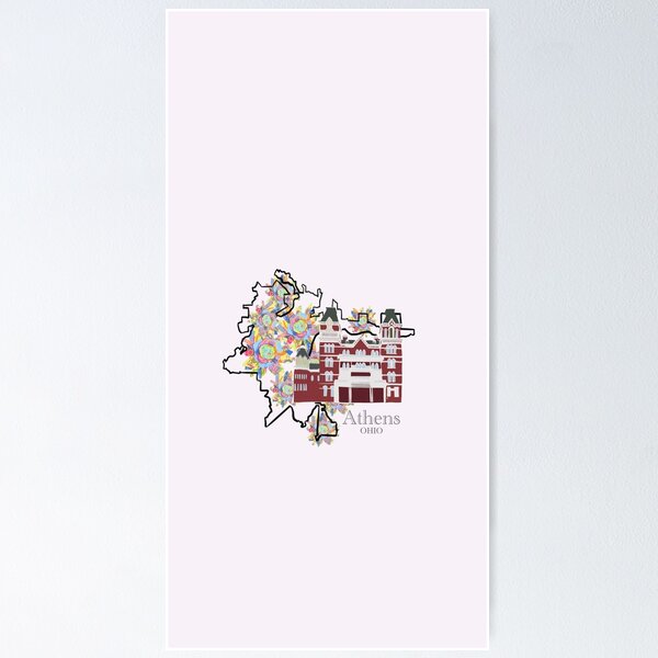Item preview, Athens Ohio with the ridges and Passion Work Studio Floral background designed and sold by girljohnny.
