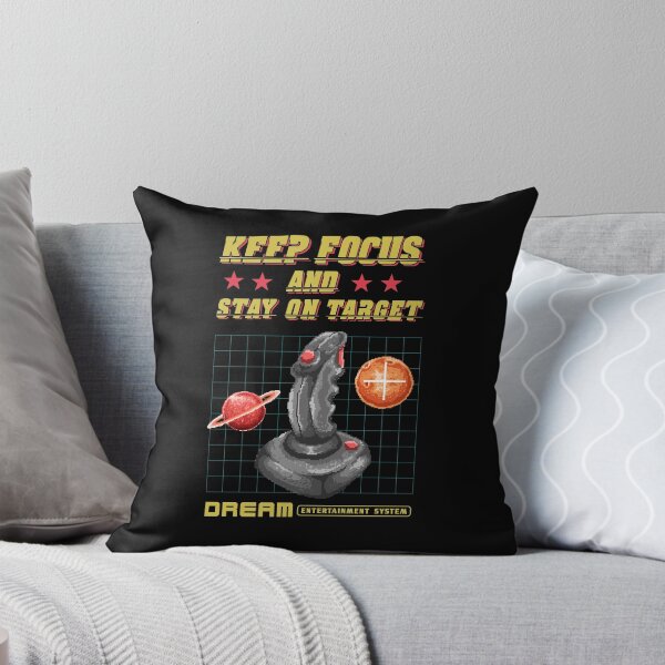 Item preview, 80s Pixel video game joystick, stay on target, gamers gift designed and sold by paulo silveira.