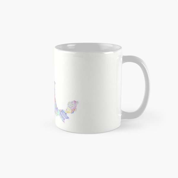 Item preview, Mexico River Basin Map in Rainbow Colours with White Background designed and sold by GrasshopperGeo.