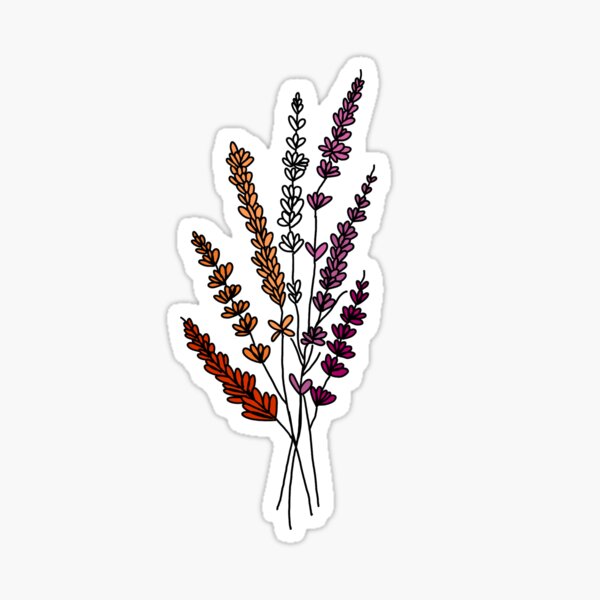 Item preview, Lesbian Pride floral sticker designed and sold by justchemicals.