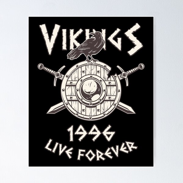 Item preview, Vikings Live Forever 1996 - Norse Birthday designed and sold by anziehend.