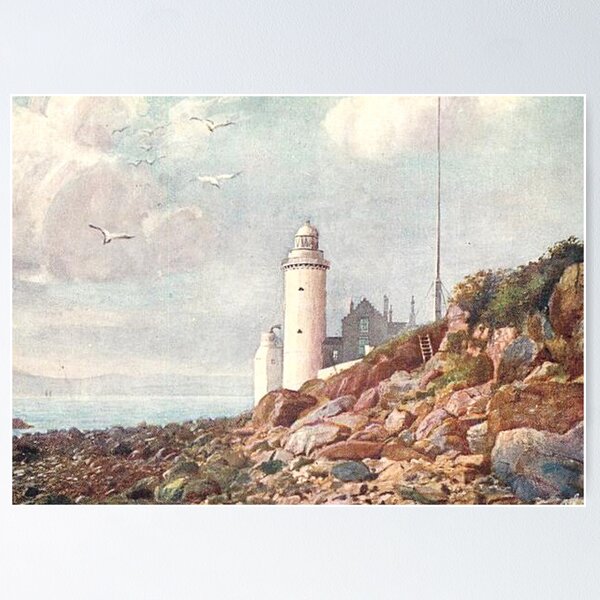 Item preview, Vintage Illustration of The Cloch Lighthouse, Gurock, Inverclyde designed and sold by yourscotland.