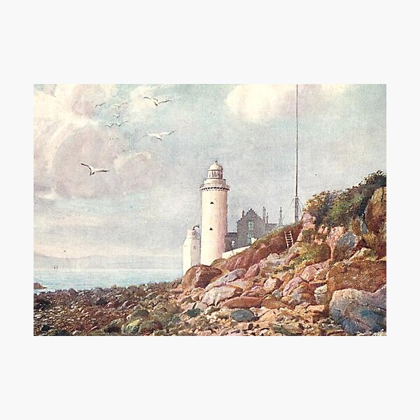 Item preview, Vintage Illustration of The Cloch Lighthouse, Gurock, Inverclyde designed and sold by yourscotland.