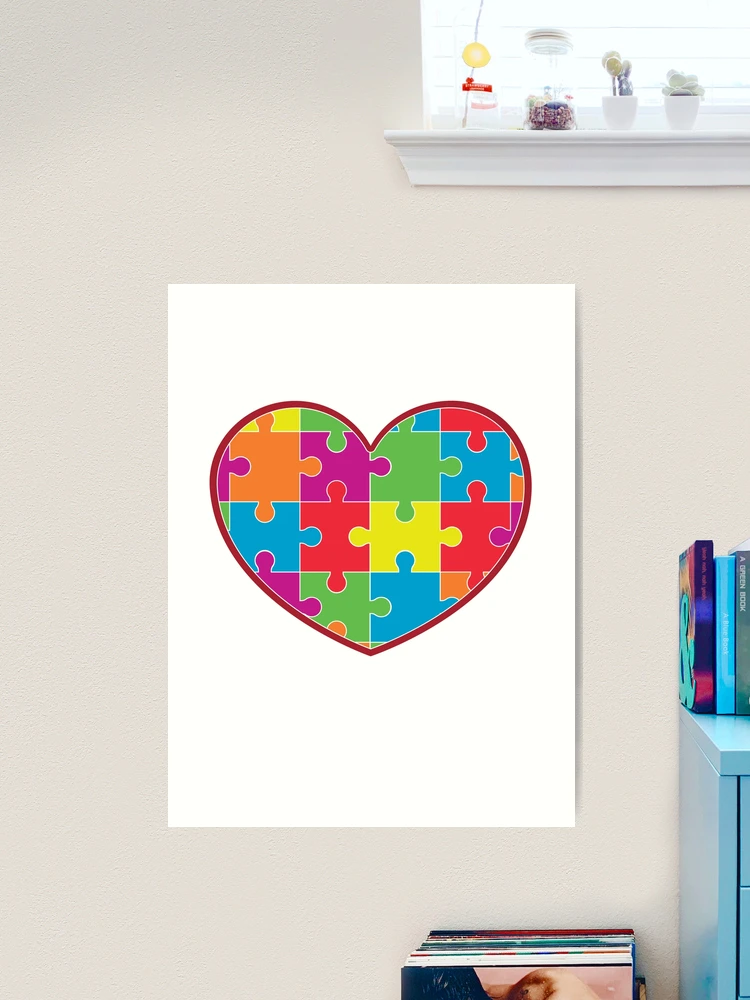 絵画 autismart Autism Awareness Puzzle Heart
