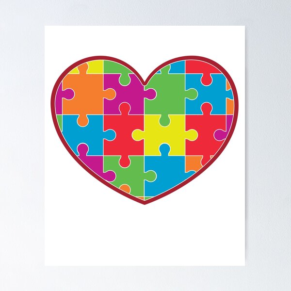 Item preview, Autism Awareness Puzzle Heart designed and sold by NerdCulture.
