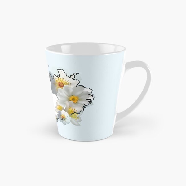 Item preview, Iceland Map with Mountain Avens or Holtasóley Floral Background designed and sold by girljohnny.