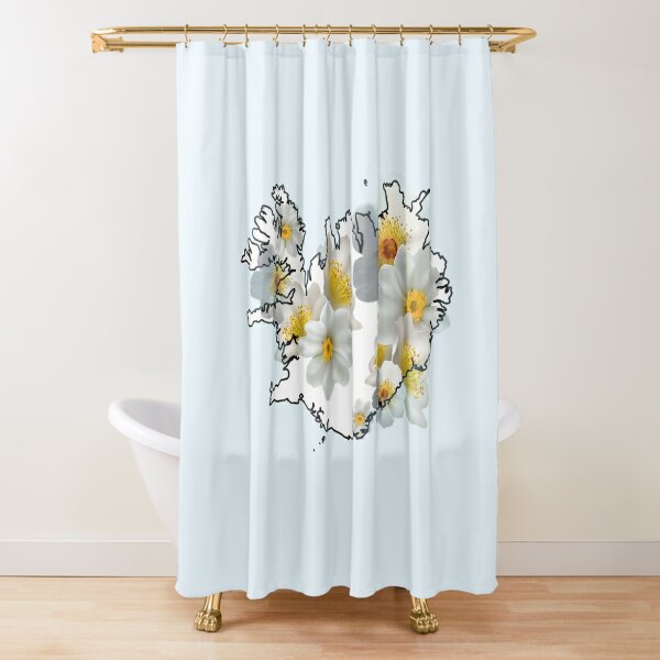 Details about   Winter Shower Curtain Aurora Borealis Iceland Print for Bathroom 
