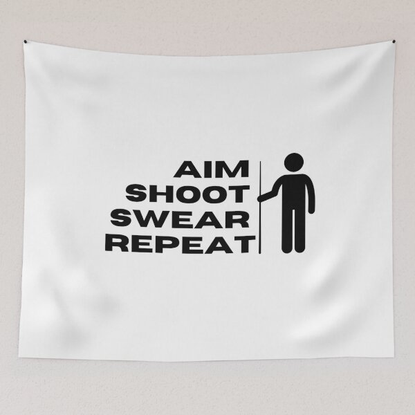 Item preview, AIM SHOOT SWEAR REPEAT designed and sold by TThousand.