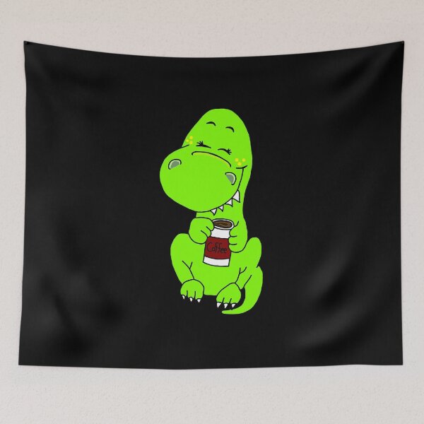 Item preview, Happy Caffeinated Dinosaur designed and sold by imphavok.