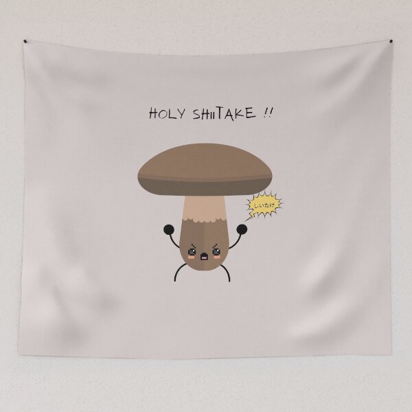 Item preview, Holy Shiitake Angry Mushie designed and sold by KawaiiForAll.