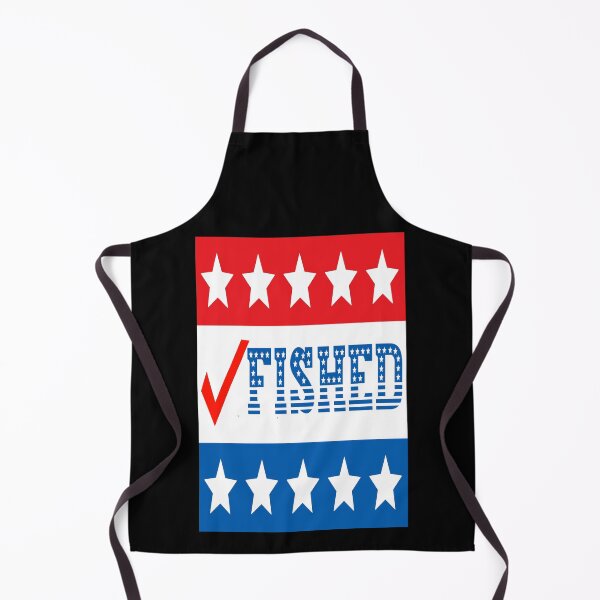 Item preview, I Fished Check Mark USA Red White and Blue With Stars on Black Background designed and sold by KeysTreasures.