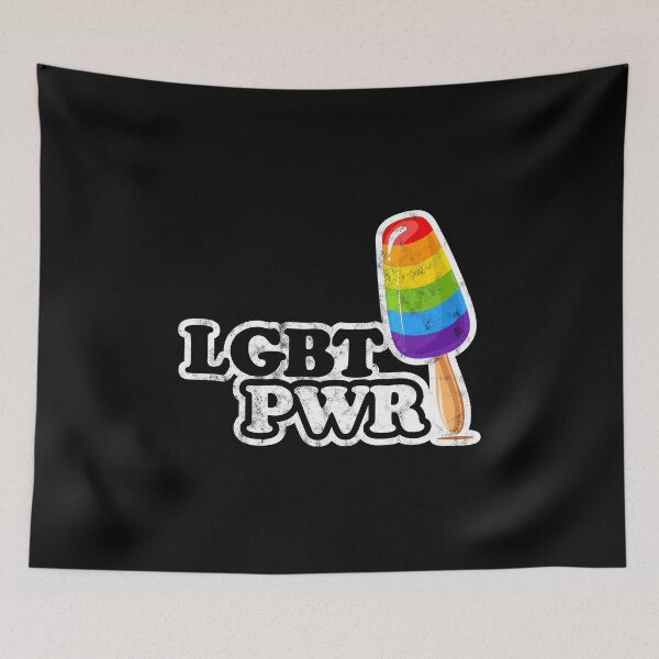 Item preview, LGBT POWER ICE ON A STICK USED LOOK BY SUBGIRL designed and sold by SUBGIRL.