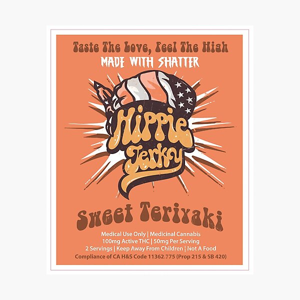 Item preview, Hippie jerky sweet teriyaki  designed and sold by Hippiejerky.