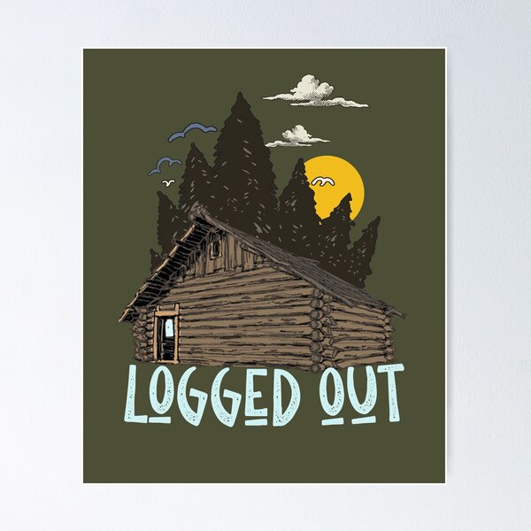 Item preview, Vintage Mountain House Life Logged Out Log Cabin designed and sold by MrEddie10.
