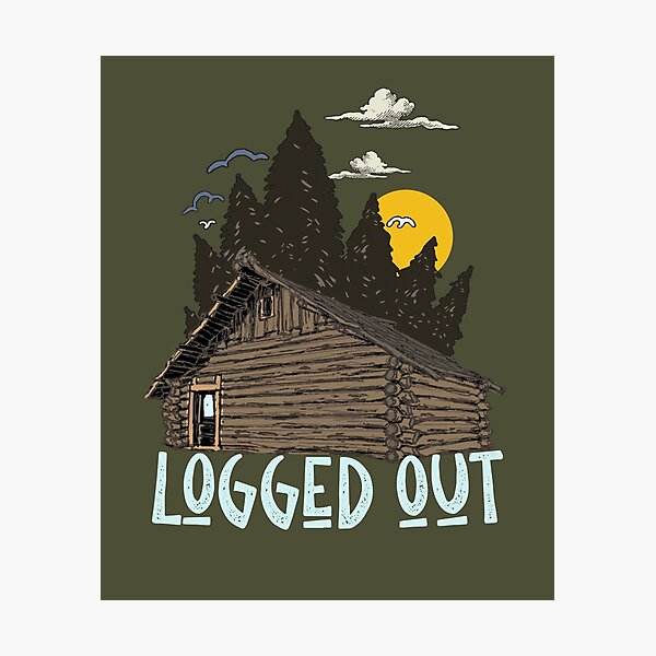 Item preview, Vintage Mountain House Life Logged Out Log Cabin designed and sold by MrEddie10.
