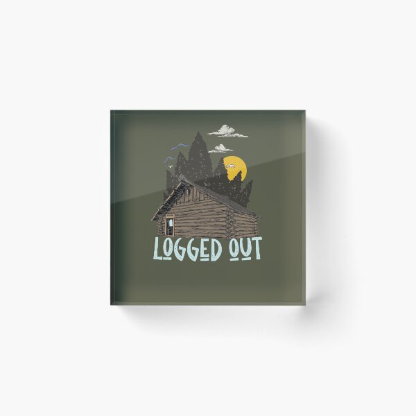 Item preview, Vintage Mountain House Life Logged Out Log Cabin designed and sold by MrEddie10.