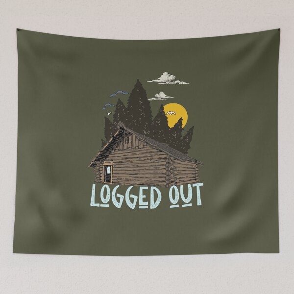 Item preview, Vintage Mountain House Life Logged Out Log Cabin designed and sold by MrEddie10.