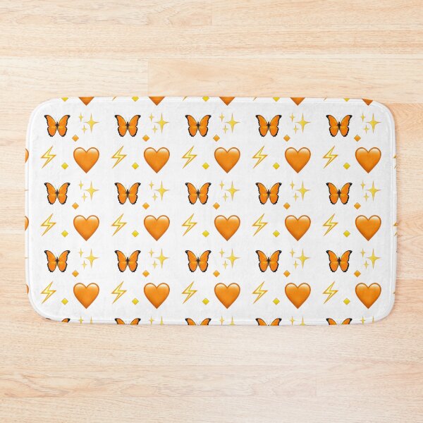 Item preview, Orange Butterfly Heart Stars Pattern  | HappyFaceCo | White designed and sold by HappyFaceCo.