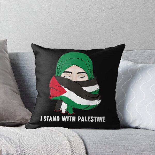 Item preview, I Stand With Free Palestine Gaza Flag Arabic Scarf Women  designed and sold by anniet33.