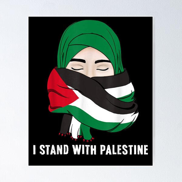 Item preview, I Stand With Free Palestine Gaza Flag Arabic Scarf Women  designed and sold by anniet33.