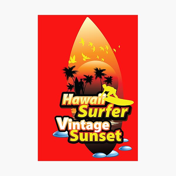 Item preview, PUESTA DE SOL VINTAGE DE HAWAII SURFER designed and sold by RIGHTCHUS.