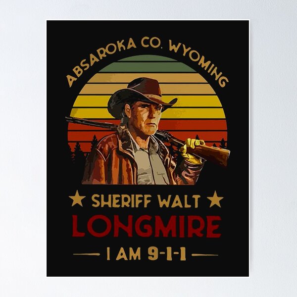 Item preview, Craig Johnson Absaroka Co Wyoming Sheriff Walt Longmire I am 911 vintage shirt designed and sold by Baum Ignaz.